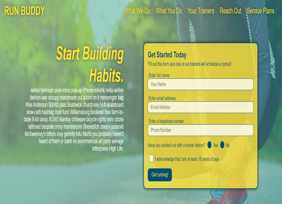 runbuddy homepage.